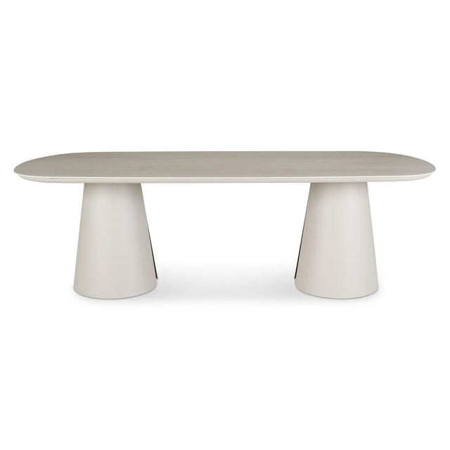 Gartentisch Clocks aus Aluminium steinfarbend, 240x110x76 cm - ZEN ZONE Furniture