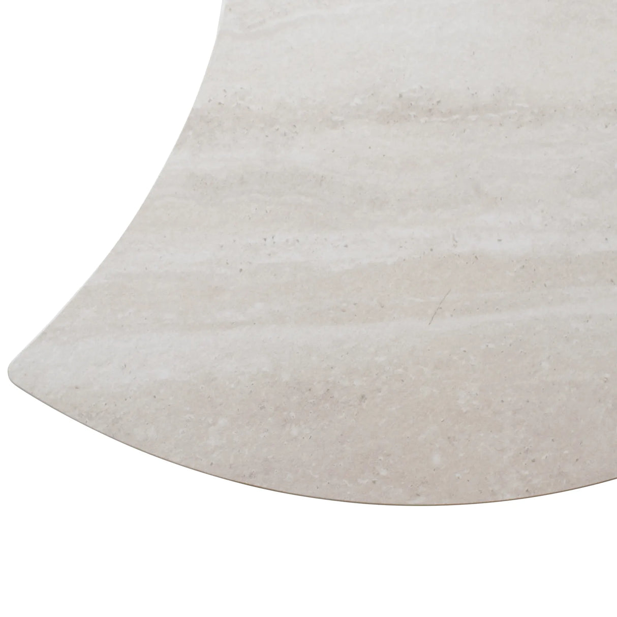 Gartentisch Nimbo aus Aluminium und gesinterten Travertinstein in weiß, 90x72x24 cm - ZEN ZONE Furniture