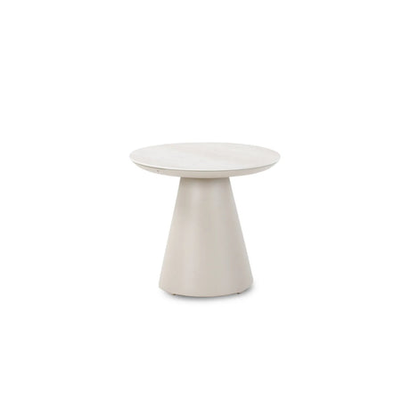 Garten Beistelltisch Ariba aus Aluminium in grau, 50x50x45 cm - ZEN ZONE Furniture