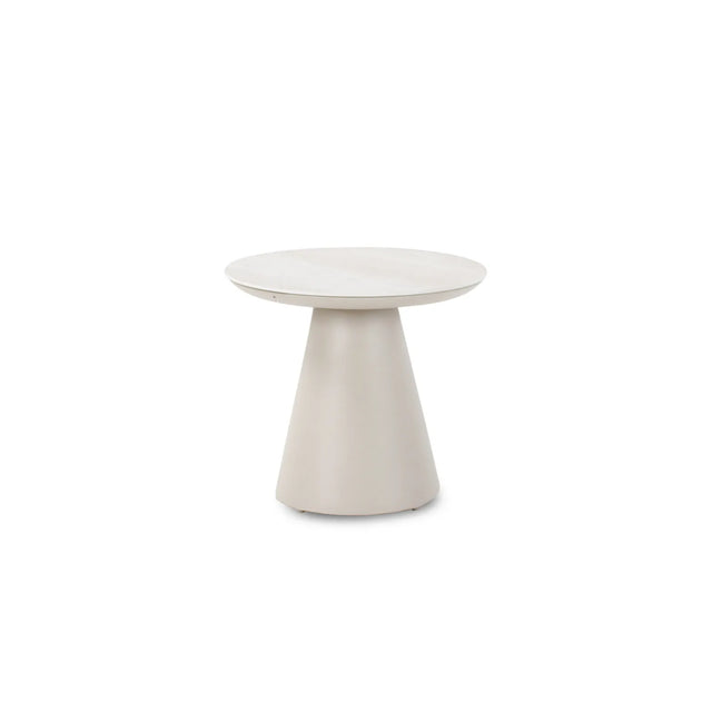 Garten Beistelltisch Ariba aus Aluminium in grau, 50x50x45 cm - ZEN ZONE Furniture