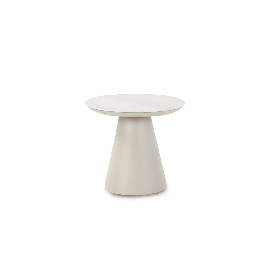 Garten Beistelltisch Ariba aus Aluminium in grau, 50x50x45 cm - ZEN ZONE Furniture