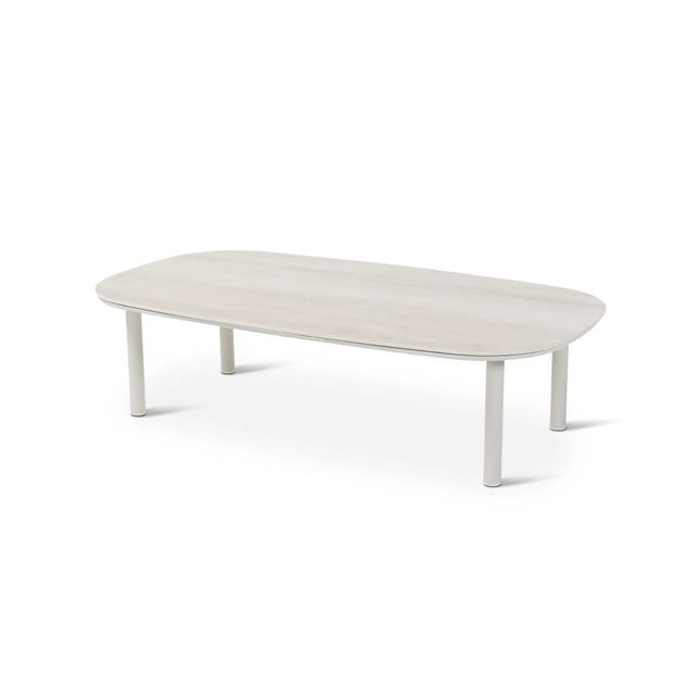 Gartencouchtisch Liv aus Aluminium sandfarbend, 120x65x31 cm - ZEN ZONE Furniture