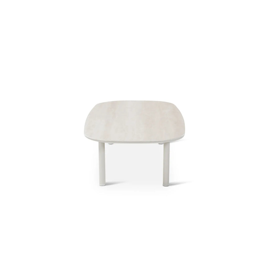 Gartencouchtisch Liv aus Aluminium sandfarbend, 120x65x31 cm - ZEN ZONE Furniture