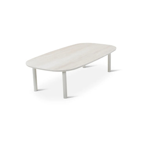 Gartencouchtisch Liv aus Aluminium sandfarbend, 120x65x31 cm - ZEN ZONE Furniture