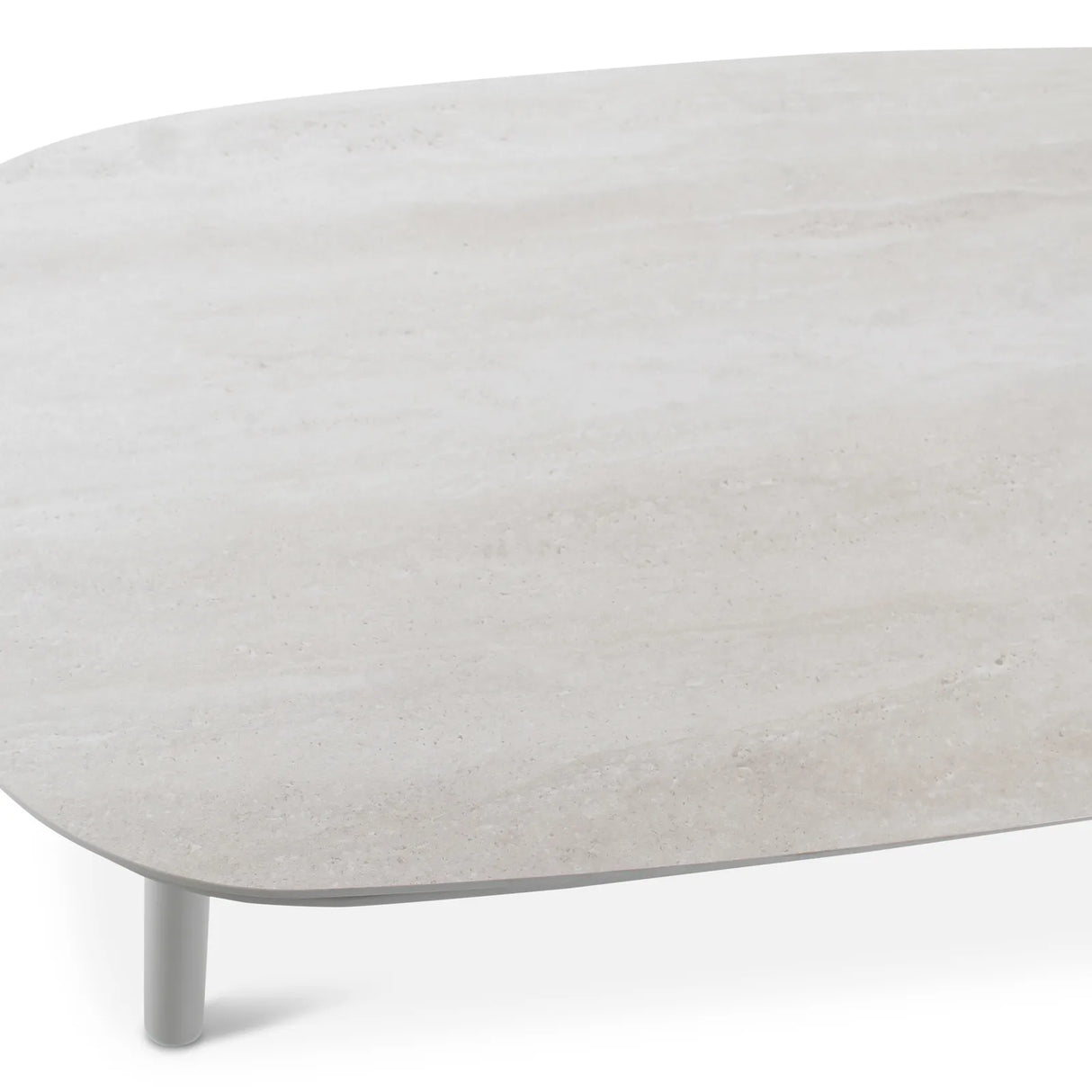 Gartencouchtisch Liv aus Aluminium sandfarbend, 120x65x31 cm - ZEN ZONE Furniture