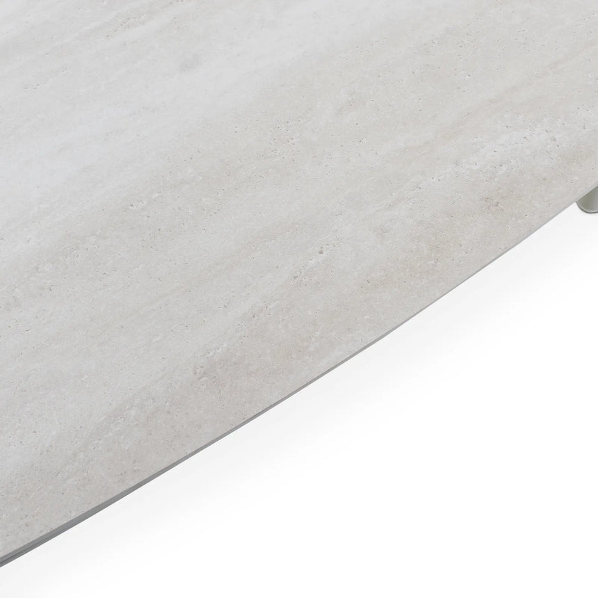 Gartencouchtisch Liv aus Aluminium sandfarbend, 120x65x31 cm - ZEN ZONE Furniture