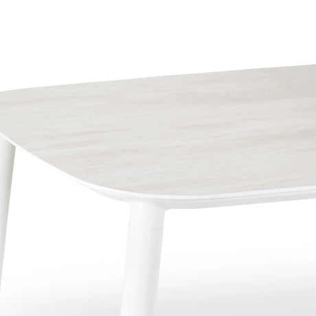 Gartentisch Liv aus Aluminium sandfarbend, 220x100x75 cm - ZEN ZONE Furniture