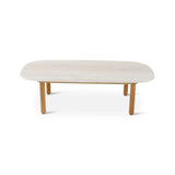 Gartencouchtisch Romeo aus Teakholz in hellgrau, 120x65x33 cm - ZEN ZONE Furniture