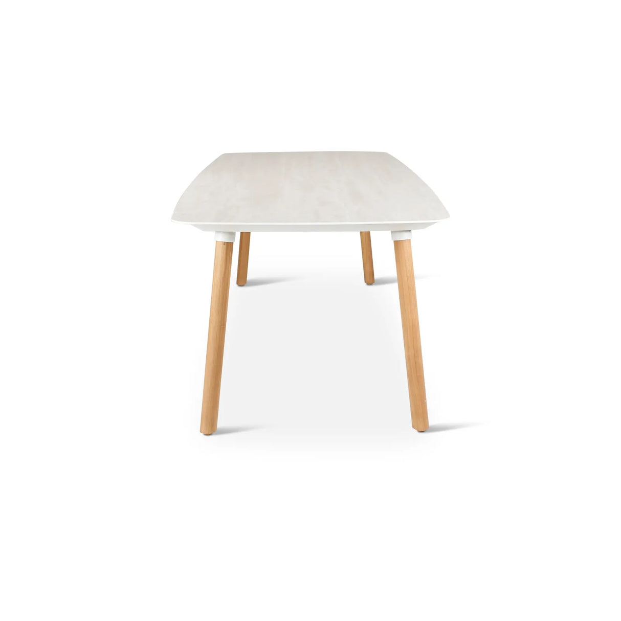 Gartentisch Romeo aus Teakholz und gesinterter Travertinstein in grau, 240x100x76 cm - ZEN ZONE Furniture