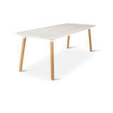 Gartentisch Romeo aus Teakholz und gesinterter Travertinstein in grau, 240x100x76 cm - ZEN ZONE Furniture