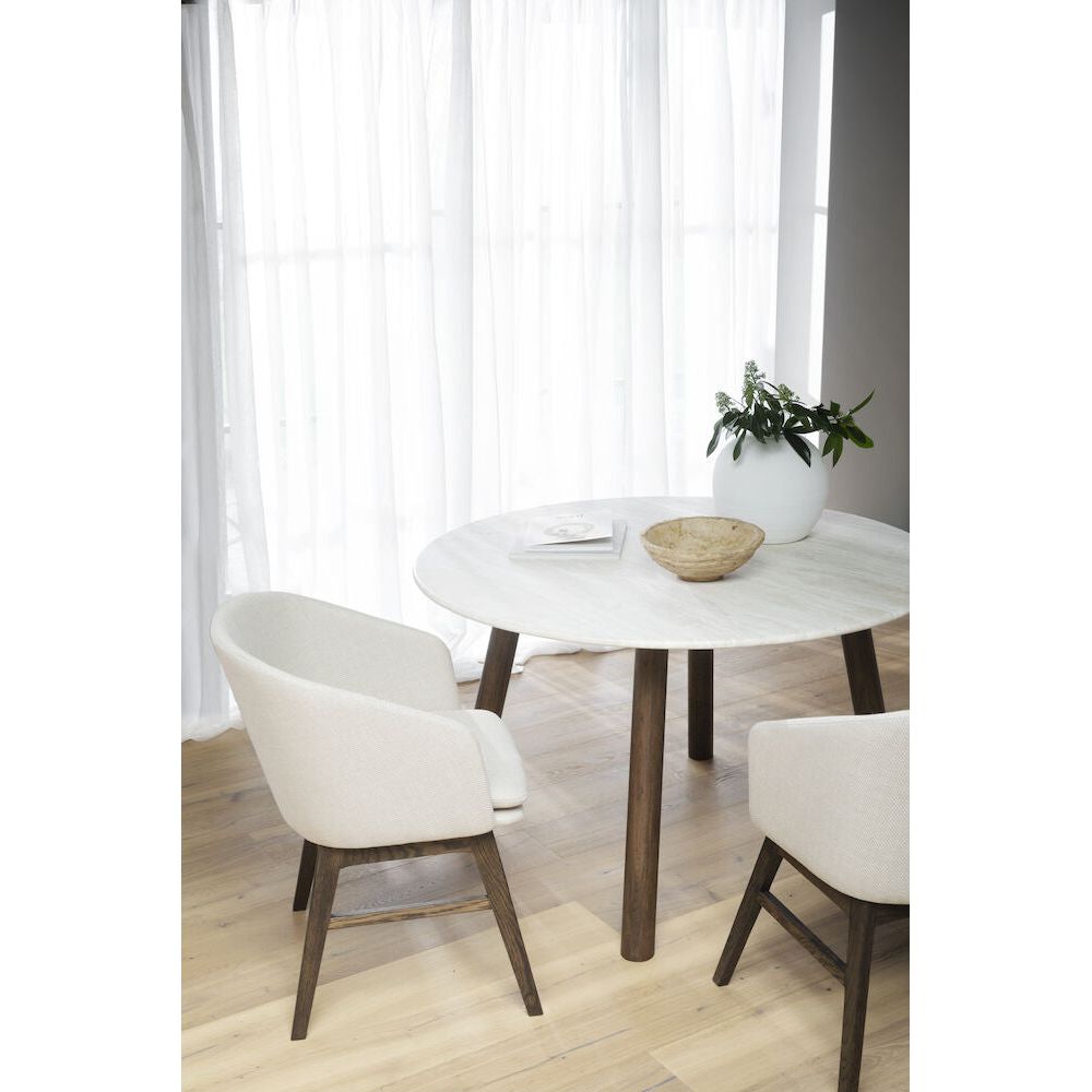 WINDHAM Esszimmerstuhl Beige/braun 57x62x80cm - ZEN ZONE