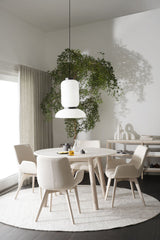 TARANSAY Esstisch Beige/weiß pigmentiert 125x125x75cm - ZEN ZONE