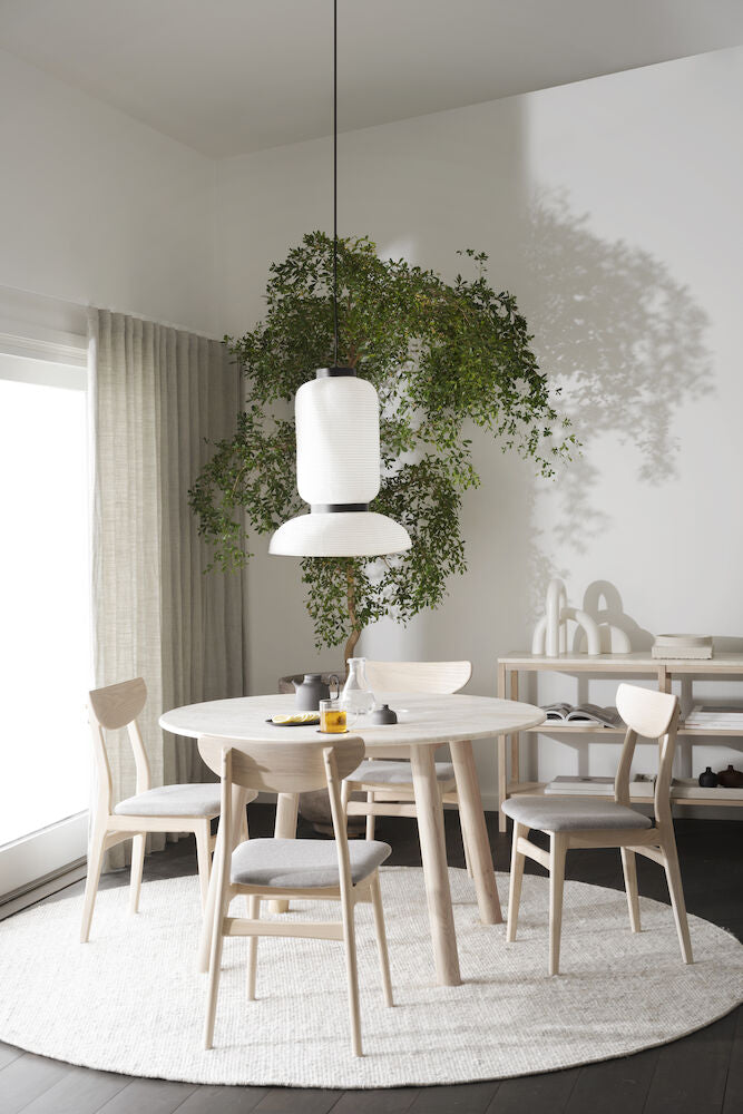 TARANSAY Esstisch Beige/weiß pigmentiert 125x125x75cm - ZEN ZONE