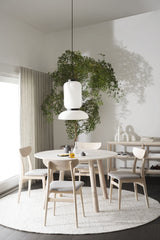 TARANSAY Esstisch Beige/weiß pigmentiert 125x125x75cm - ZEN ZONE