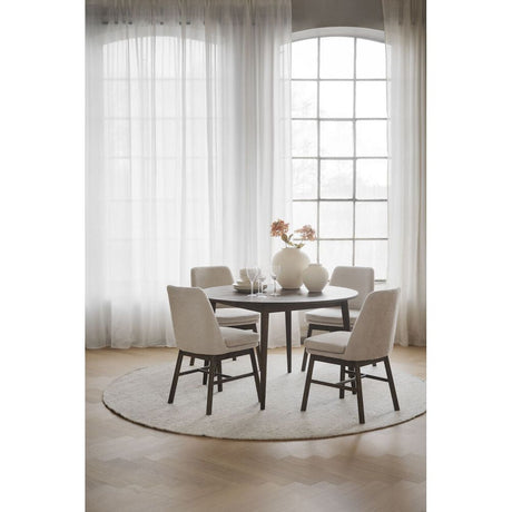 AMESBURY Esszimmerstuhl Hellbeige/Braun 49x58x84cm - ZEN ZONE