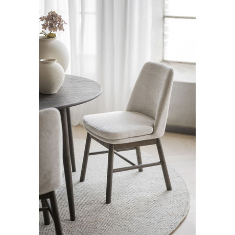 AMESBURY Esszimmerstuhl Hellbeige/Braun 49x58x84cm - ZEN ZONE