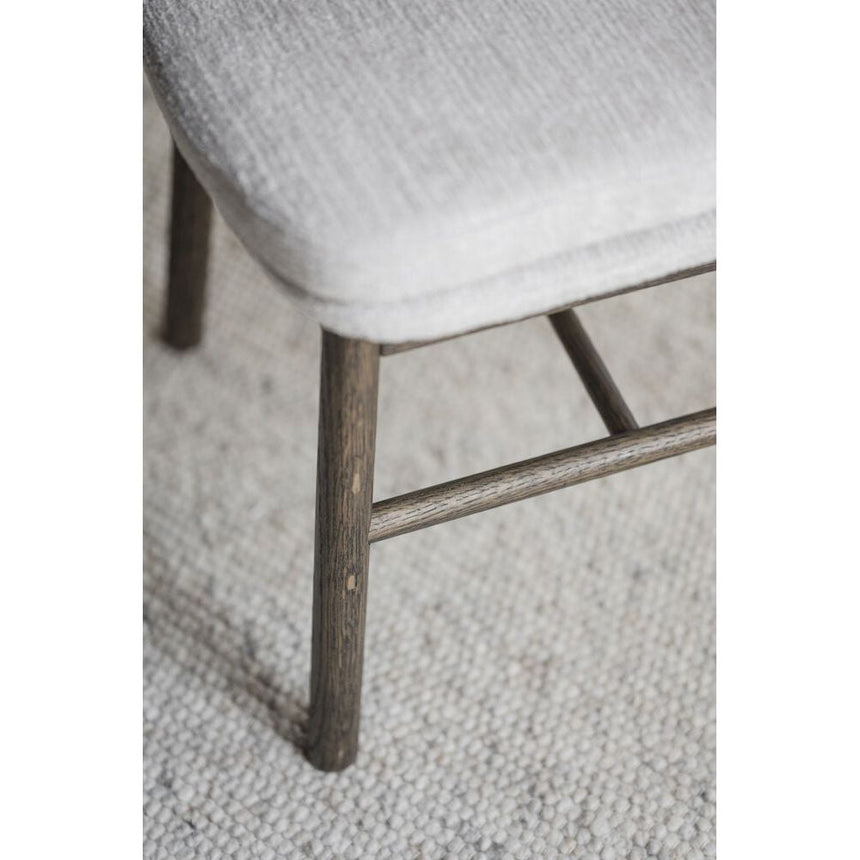 AMESBURY Esszimmerstuhl Hellbeige/Braun 49x58x84cm - ZEN ZONE