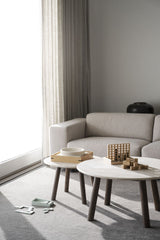 TARANSAY Couchtisch Rund Beige/braun 60x60x40cm - ZEN ZONE Furniture