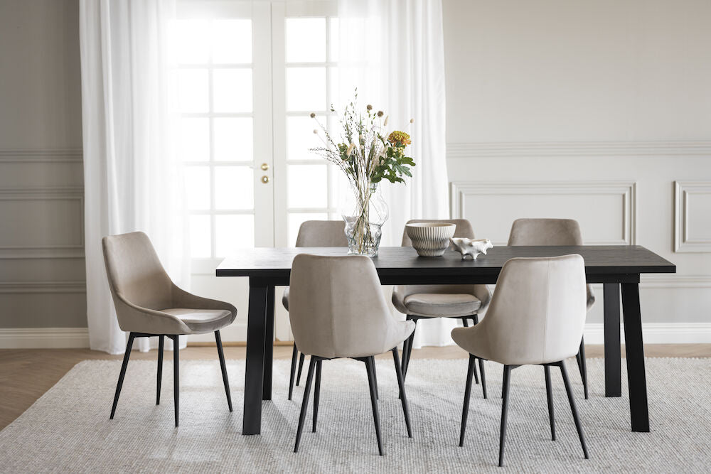 WINNIPEG Esstisch Schwarz 200x100x75cm - ZEN ZONE