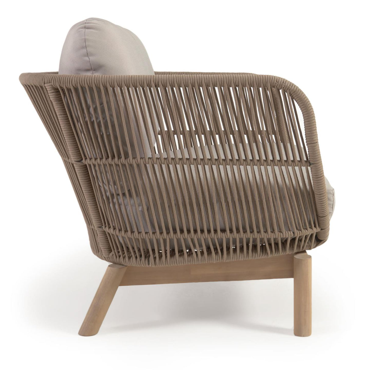 Catalina Sessel aus beigem Seil und massivem Akazienholz 100% FSC - ZEN ZONE Furniture
