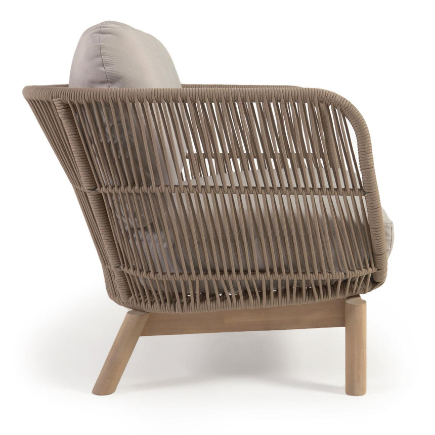 Catalina Sessel aus beigem Seil und massivem Akazienholz 100% FSC - ZEN ZONE Furniture