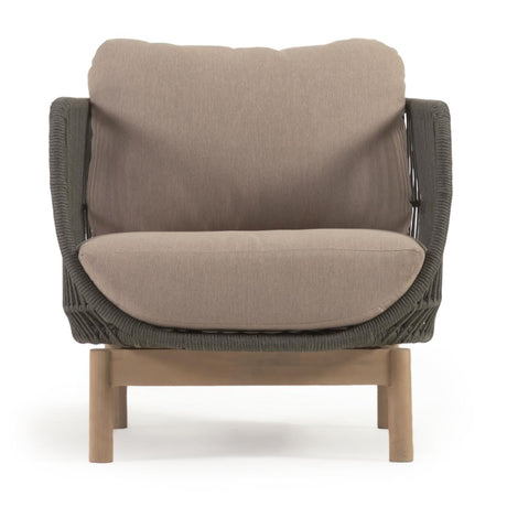 Catalina Sessel aus grünem Seil und massivem Akazienholz 100% FSC - ZEN ZONE Furniture