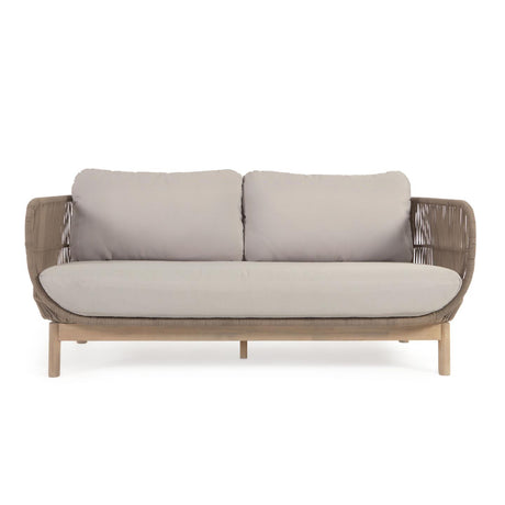 Catalina 3-Sitzer Sofa aus beigem Seil und massivem Akazienholz 170 cm 100% FSC - ZEN ZONE
