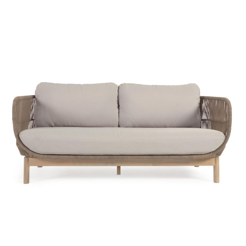 Catalina 3-Sitzer Sofa aus beigem Seil und massivem Akazienholz 170 cm 100% FSC - ZEN ZONE Furniture