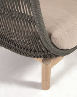 Catalina 3-Sitzer Sofa aus grünem Seil und massivem Akazienholz 170 cm 100% FSC - ZEN ZONE Furniture