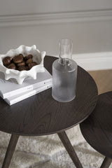 YUMI Couchtisch 2er-Set Rund Braun 50x50x45cm - ZEN ZONE Furniture