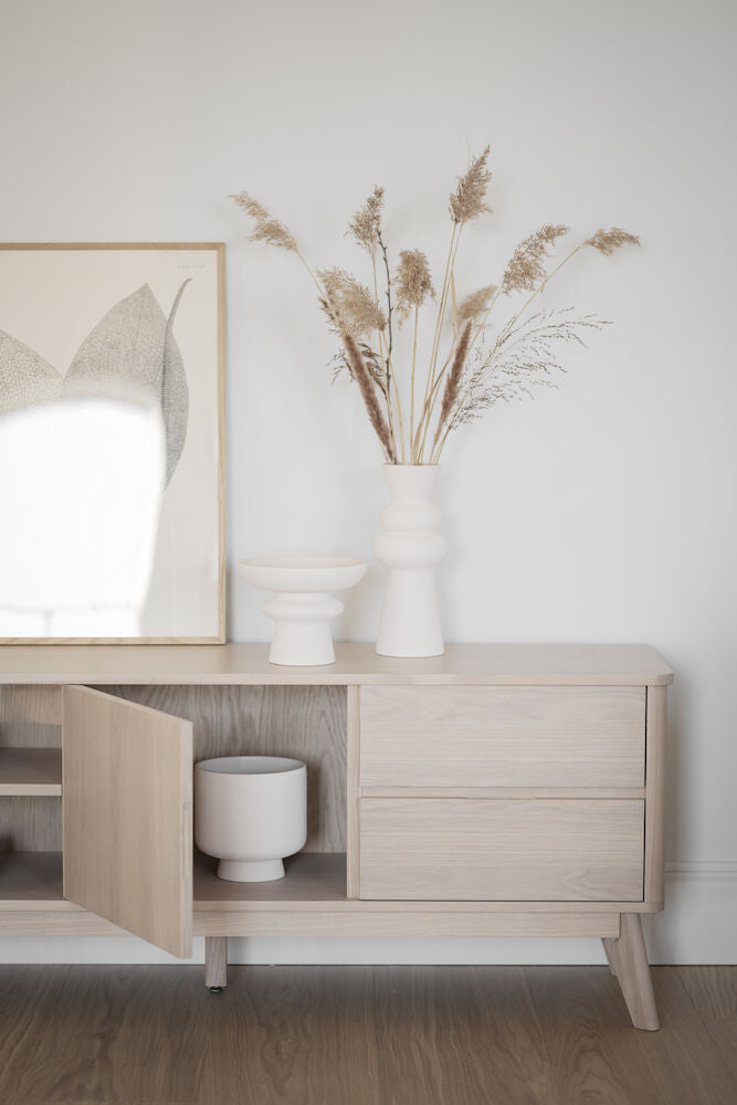 YUMI TV-Bank Weiß pigmentiert 152x42x60cm - ZEN ZONE Furniture