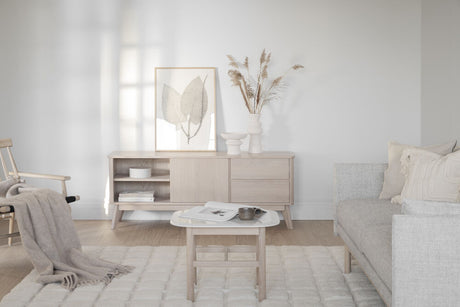 YUMI TV-Bank Weiß pigmentiert 152x42x60cm - ZEN ZONE Furniture