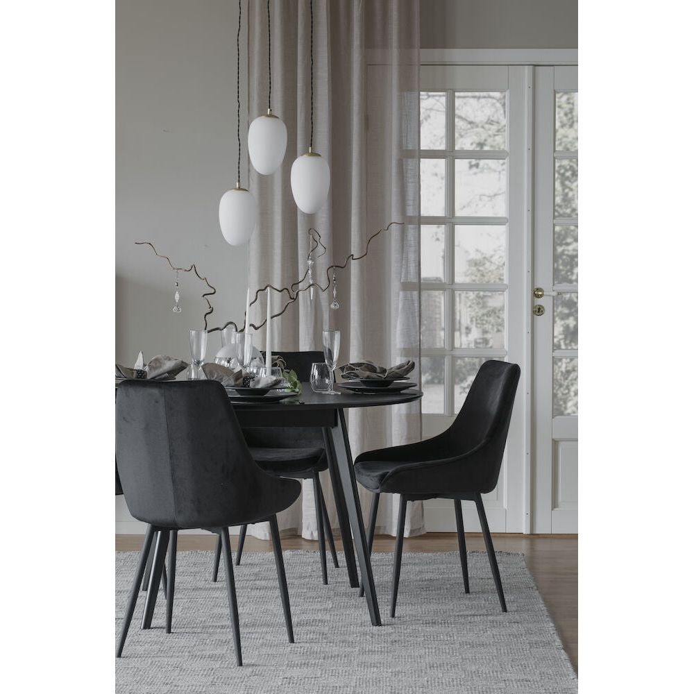 SIERRA Esszimmerstuhl Dunkelgrau/Schwarz 49x55x85cm - ZEN ZONE