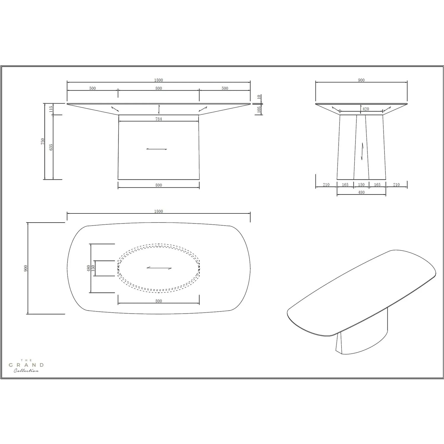 AMALFI Esstisch Rechteckig - ZEN ZONE Furniture