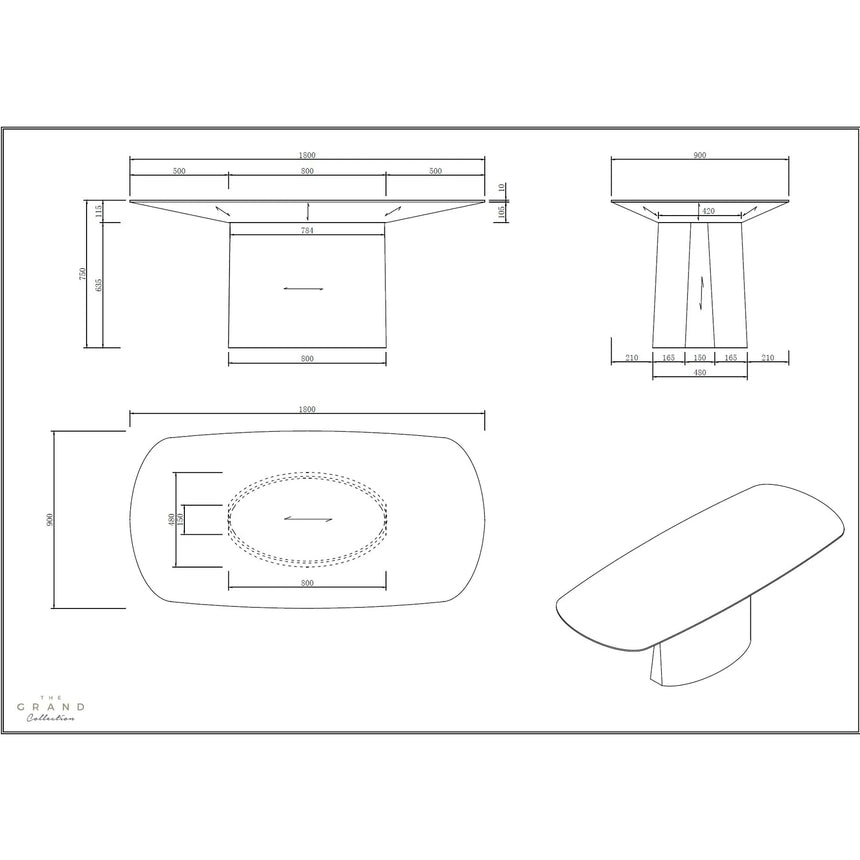 AMALFI Esstisch Rechteckig - ZEN ZONE Furniture