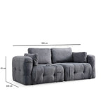 Amaris 2-Sitzer Sofa mit Bezug aus Stoff, 200x100 cm - ZEN ZONE Furniture