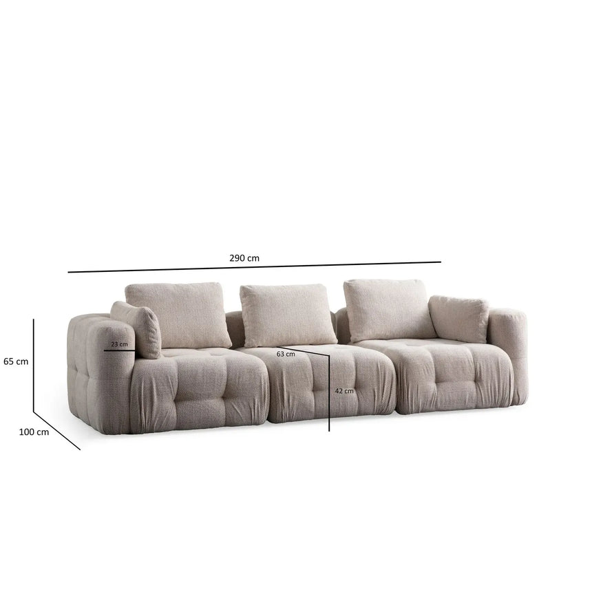 Amaris 3-Sitzer Sofa, 290x100 cm - ZEN ZONE Furniture