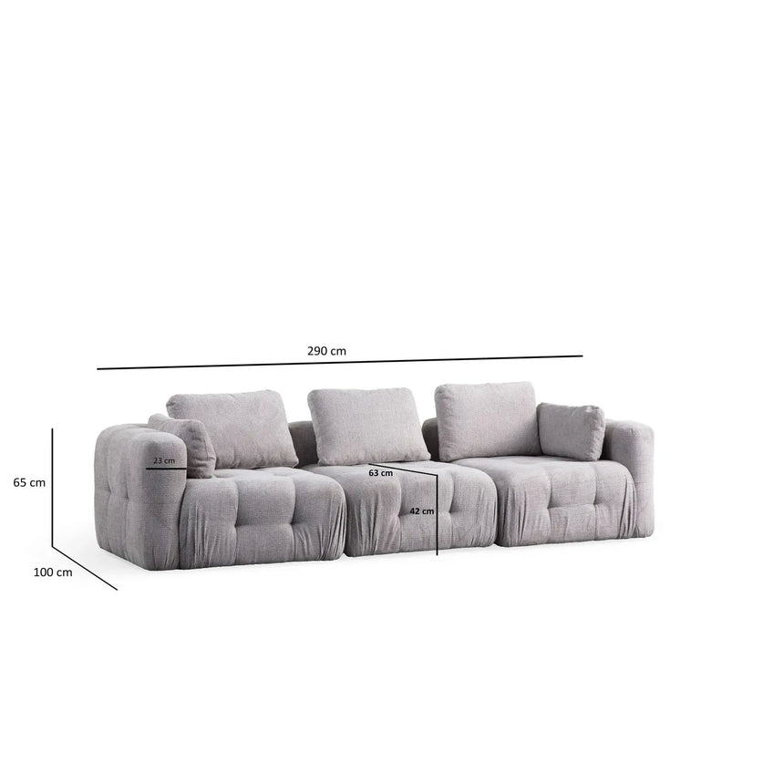 Amaris 3-Sitzer Sofa, 290x100 cm - ZEN ZONE Furniture