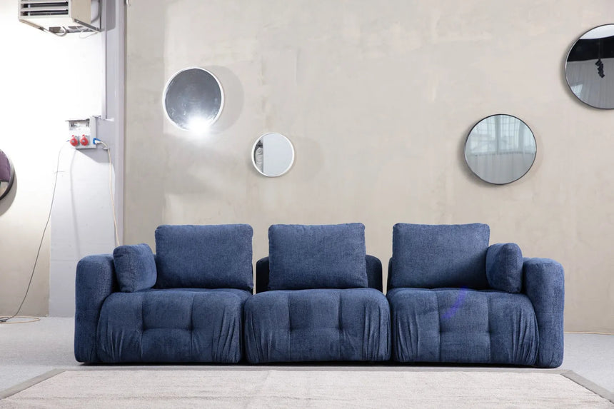 Amaris 3-Sitzer Sofa in Marineblau, 290x100 cm von Atelier Del Sofa – Bild 1