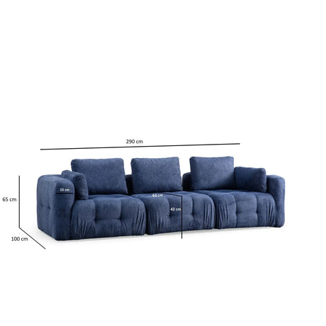 Amaris 3-Sitzer Sofa, 290x100 cm - ZEN ZONE Furniture