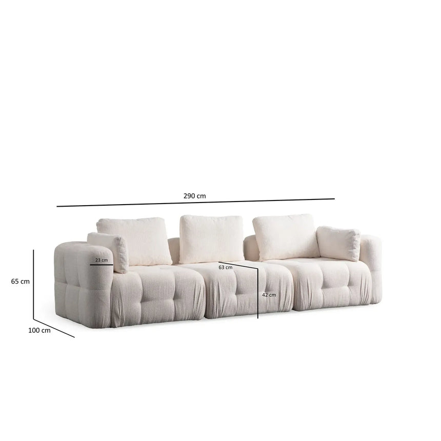 Amaris 3-Sitzer Sofa, 290x100 cm - ZEN ZONE Furniture