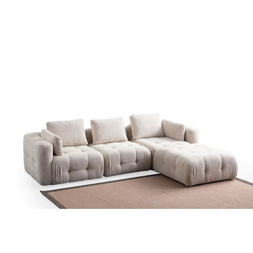 Amaris 3-Sitzer Sofa mit Pouf, 290x200 cm - ZEN ZONE Furniture