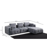 Amaris 3-Sitzer Sofa mit Pouf, 290x200 cm - ZEN ZONE Furniture