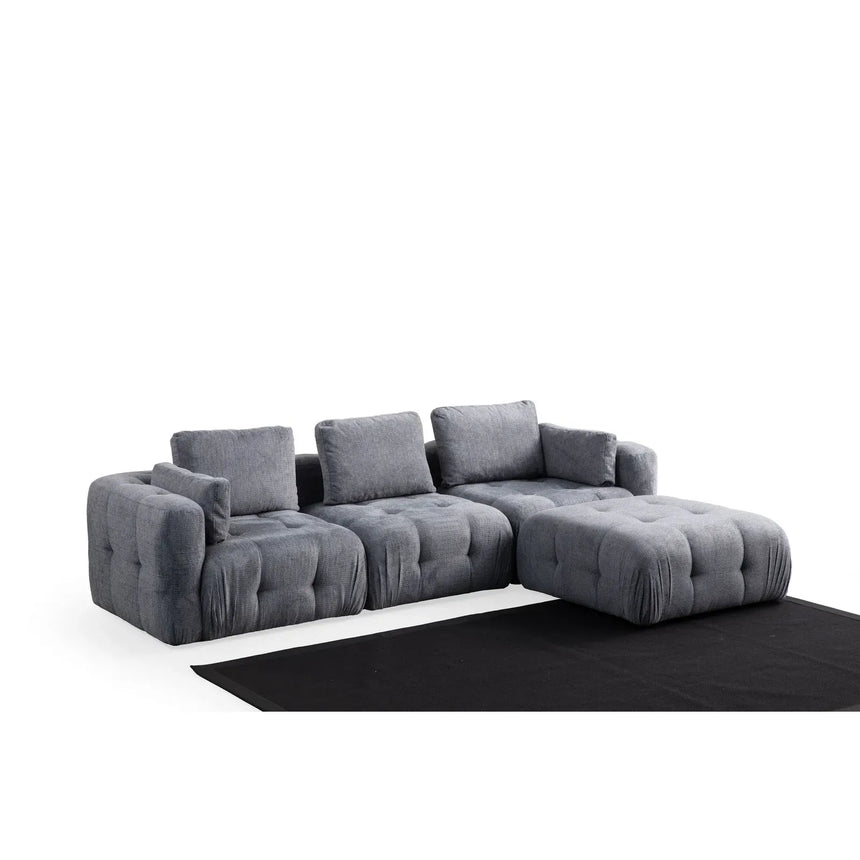 Amaris 3-Sitzer Sofa mit Pouf, 290x200 cm - ZEN ZONE Furniture