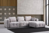 Amaris 3-Sitzer Sofa mit Pouf, in Hellgrau, 290x200 cm von Atelier Del Sofa – Bild 1