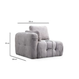 Amaris 3-Sitzer Sofa mit Pouf, 290x200 cm - ZEN ZONE Furniture
