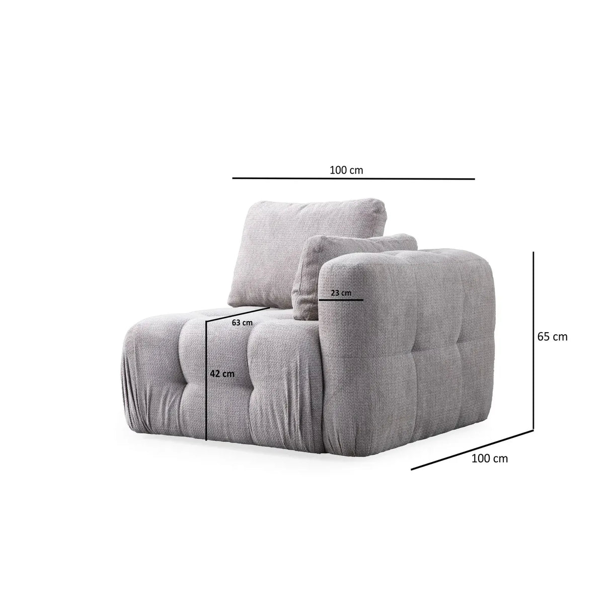 Amaris 3-Sitzer Sofa mit Pouf, 290x200 cm - ZEN ZONE Furniture