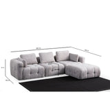 Amaris 3-Sitzer Sofa mit Pouf, 290x200 cm - ZEN ZONE Furniture