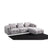 Amaris 3-Sitzer Sofa mit Pouf, 290x200 cm - ZEN ZONE Furniture