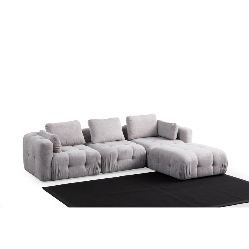 Amaris 3-Sitzer Sofa mit Pouf, 290x200 cm - ZEN ZONE Furniture